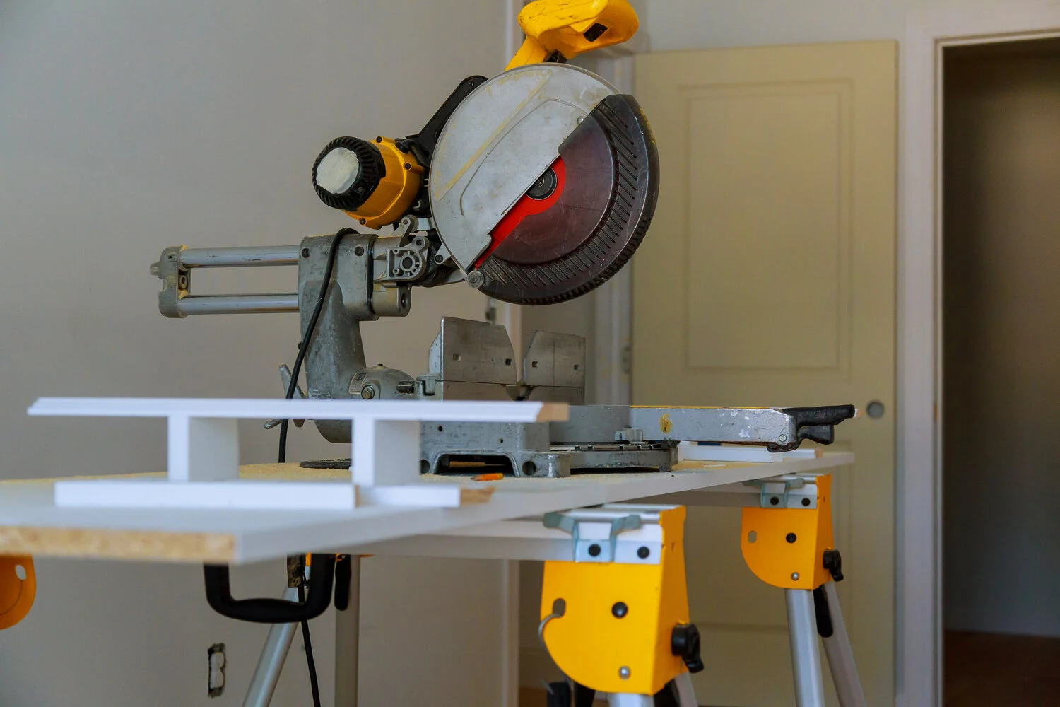 Miter Saw Installed on a Stand