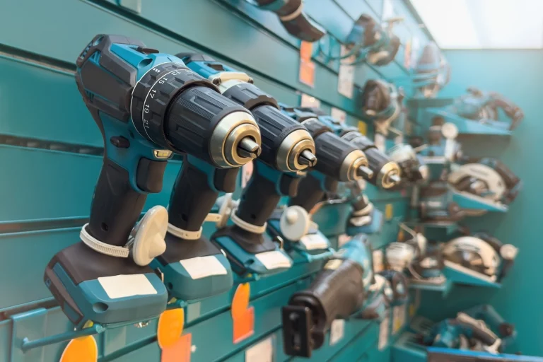 Power Tool Selection at a hardware store