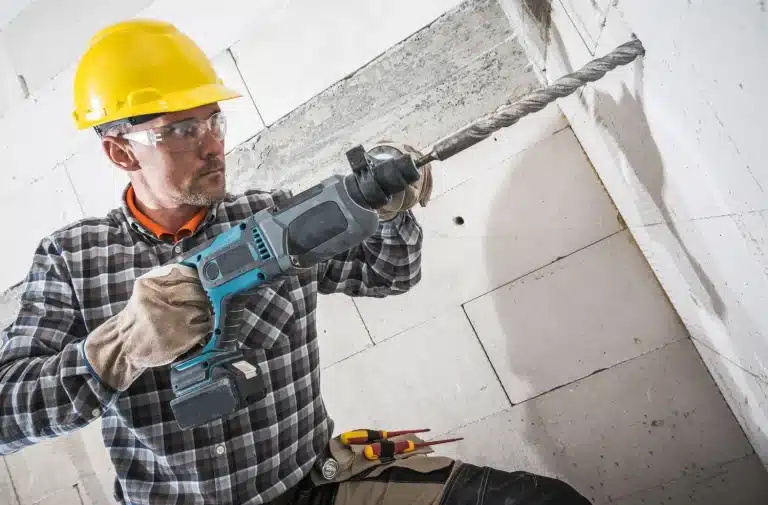 Learn how to operate a hammer drill safely