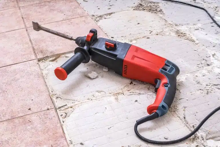 learn how to remove tile with a hammer drill like this one
